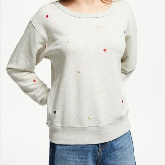 SCOTCH & SODA BLAUW LOVES FELIX EMBROIDERED SWEATSHIRT 2018 - S - Picture 1 of 11